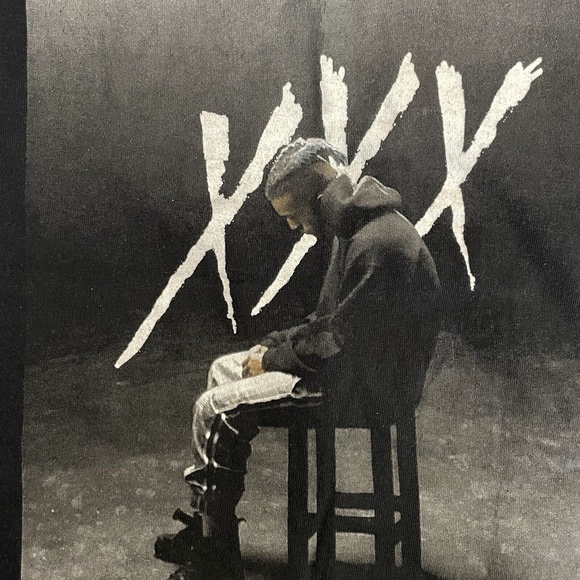 XXXTENTACION Bad Vibes Forever Black Cropped Graphic T Shirt Size Medium - Picture 4 of 5